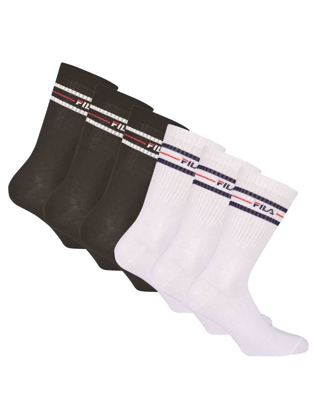 FILA Socken 6er Pack Damen Baumwolle mehrfarbig, 35-38