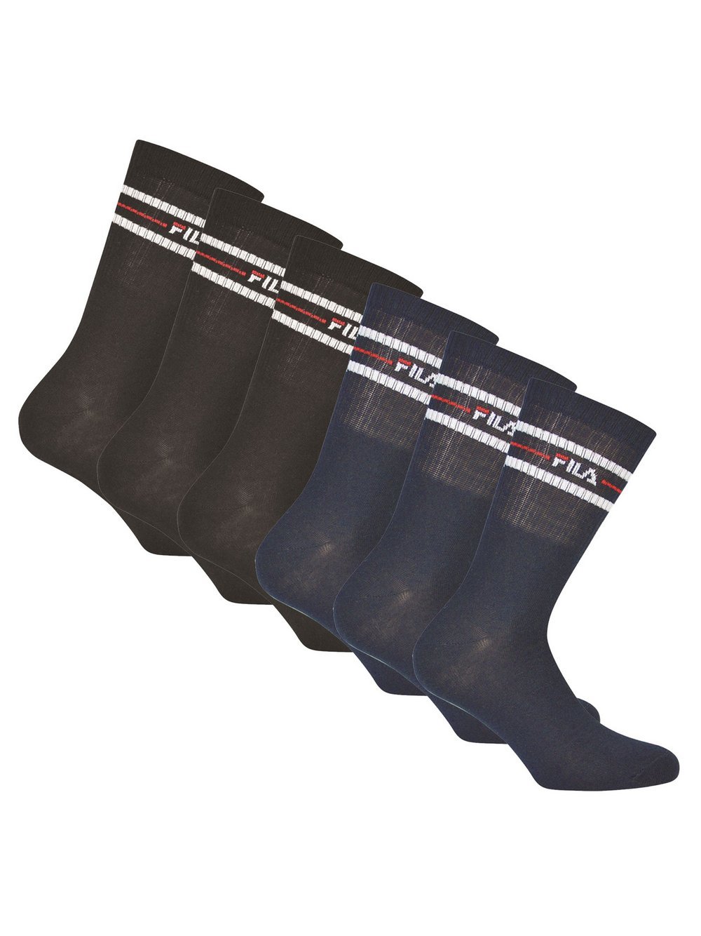 FILA Socken 6er Pack Damen Baumwolle mehrfarbig, 43-46