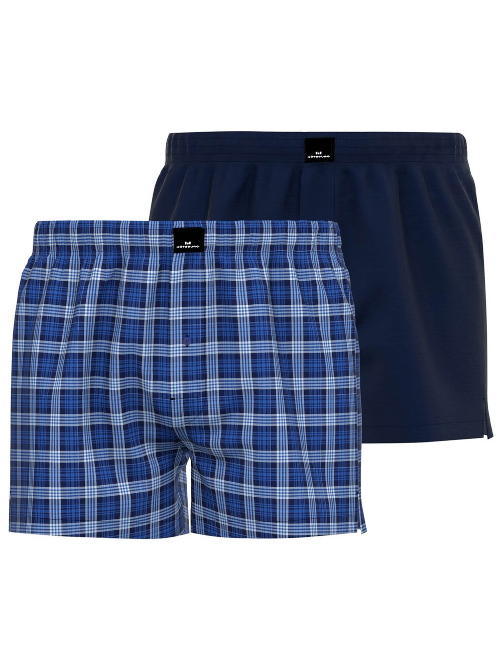 GÖTZBURG Web-Boxershorts 2er Pack Herren Baumwolle mehrfarbig kariert, L