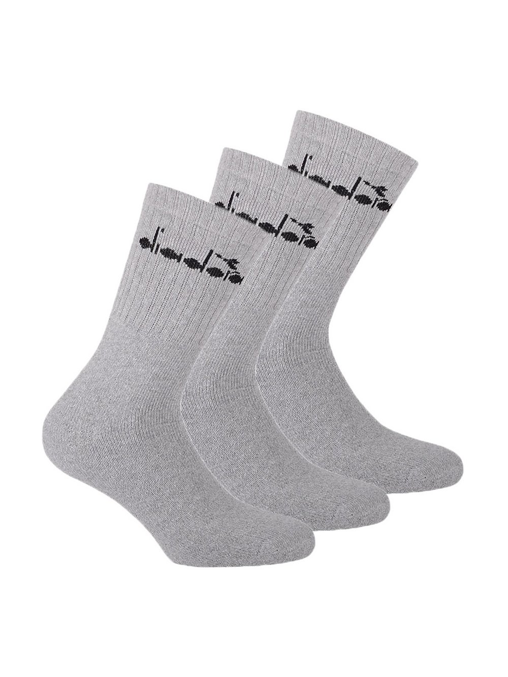 Diadora Socken 3er Pack Damen Baumwolle grau gemustert, 35-38