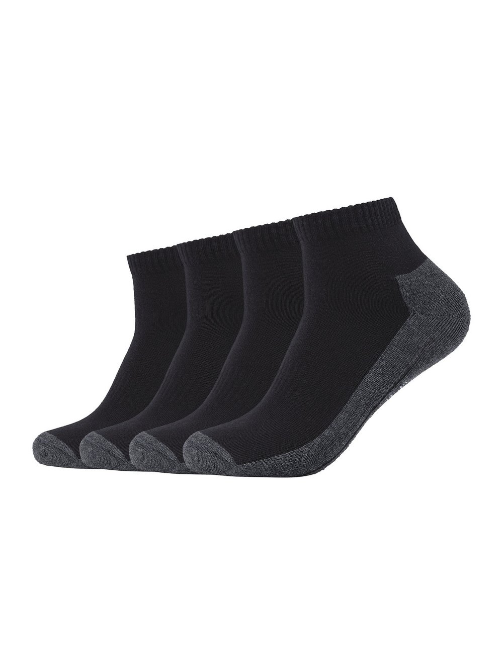 Camano Socken 4er Pack Damen Baumwolle schwarz, 47-48