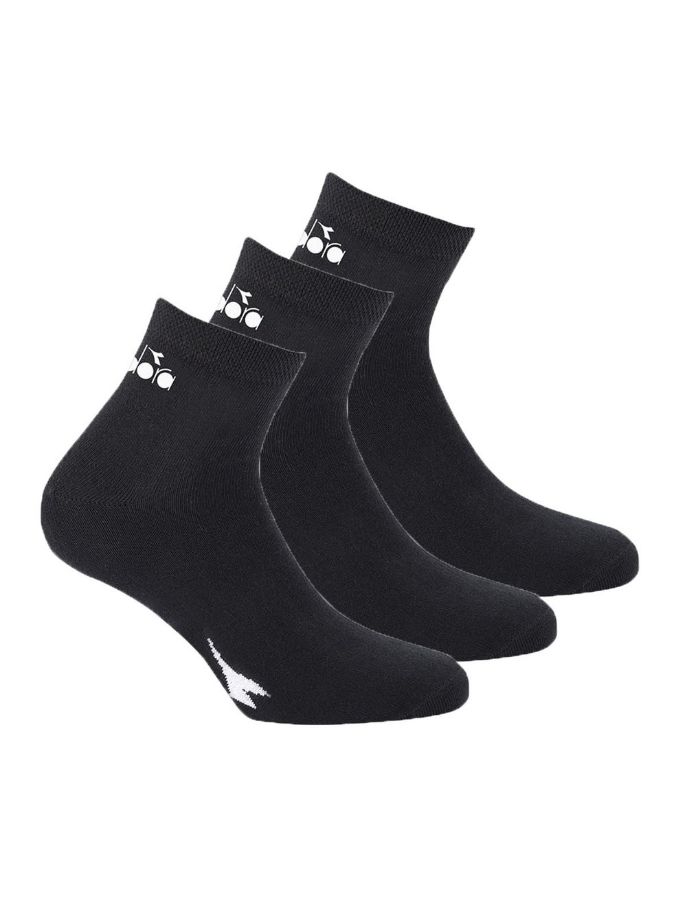 Diadora Socken 3er Pack Damen Baumwolle schwarz gemustert, 43-46