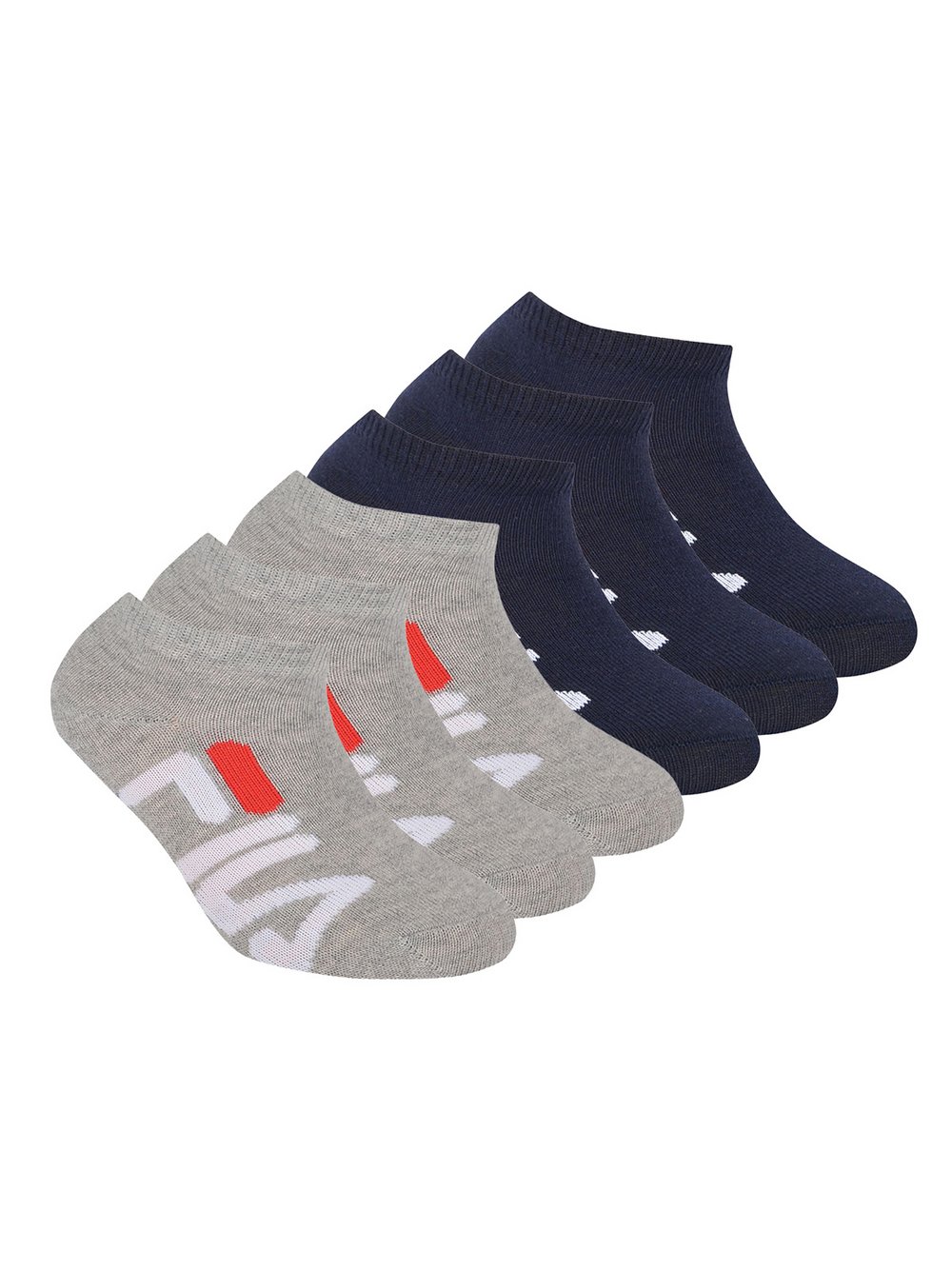 FILA Socken 6er Pack Kinder Baumwolle mehrfarbig, 27-30