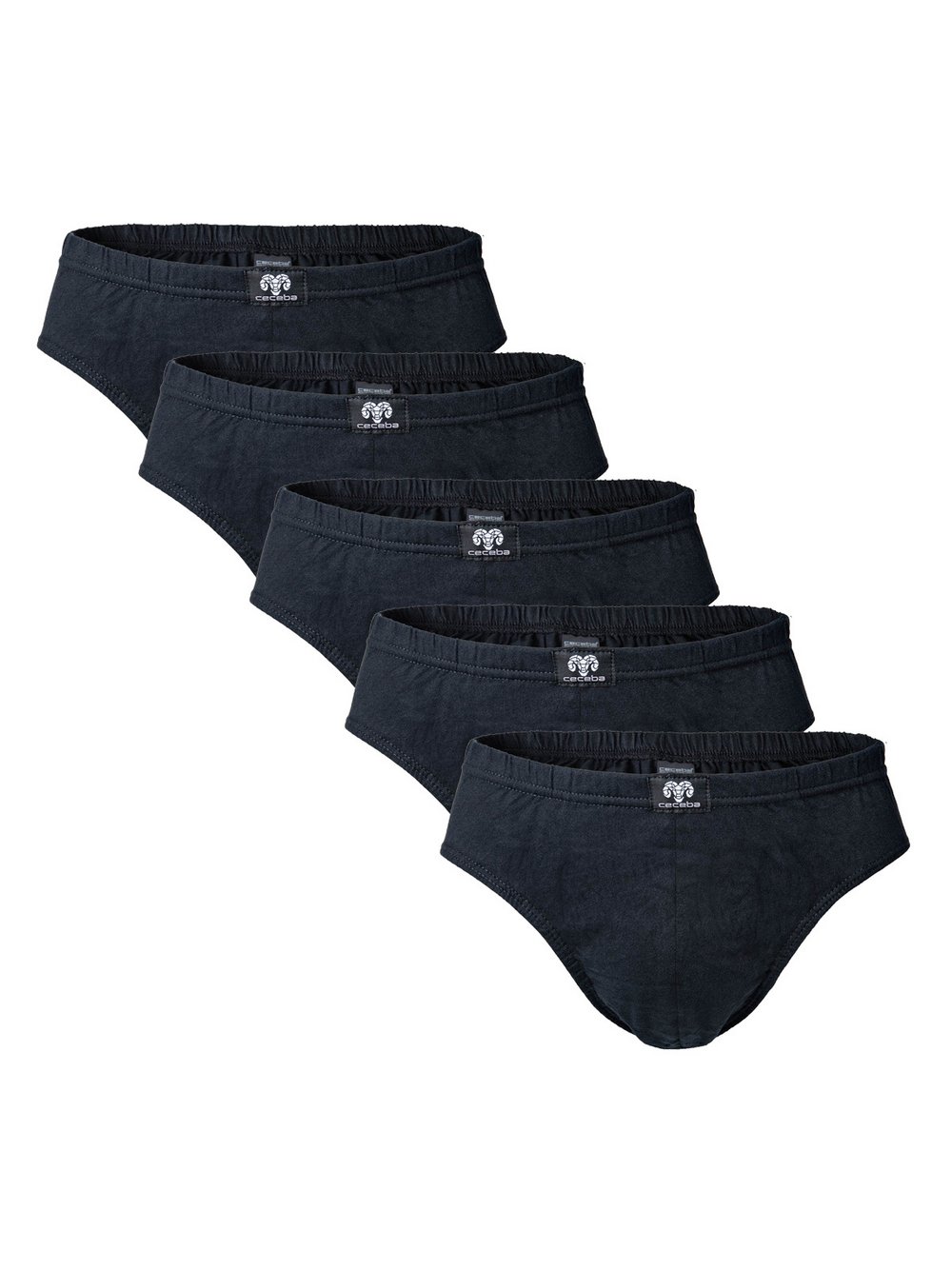 Ceceba Slip 5er Pack Herren Baumwolle schwarz, XXL