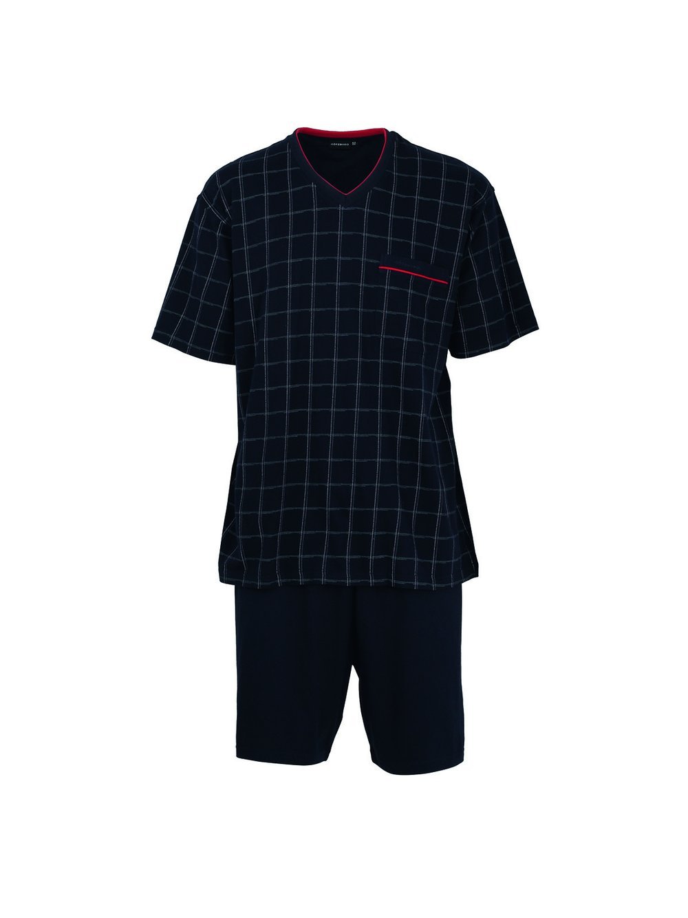 GÖTZBURG Pyjama Herren Baumwolle blau gemustert, L