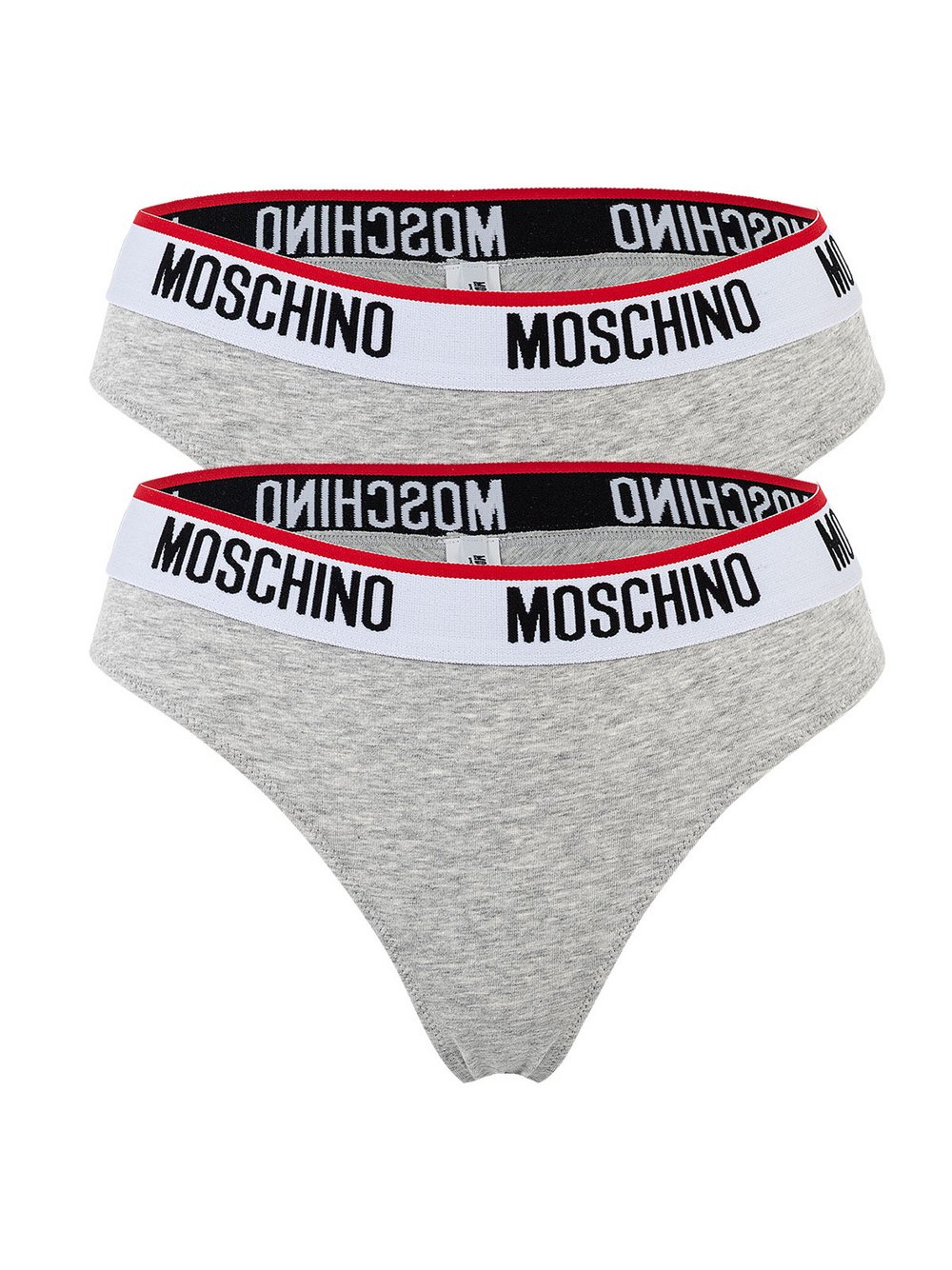 Love Moschino Slip 2er Pack Damen Baumwolle grau, XL