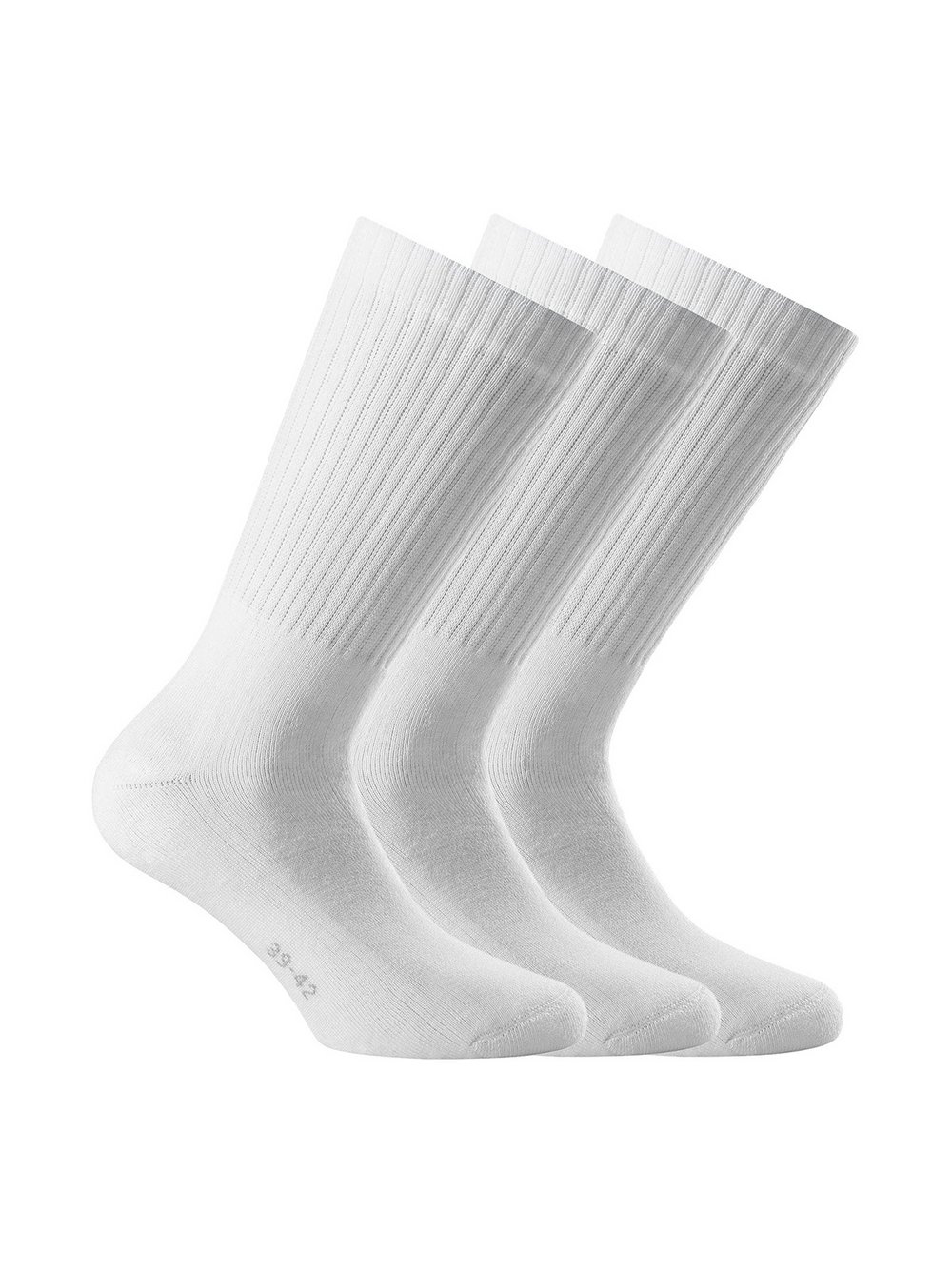 Rohner Socken 3er Pack Damen Baumwolle weiß, 35-38