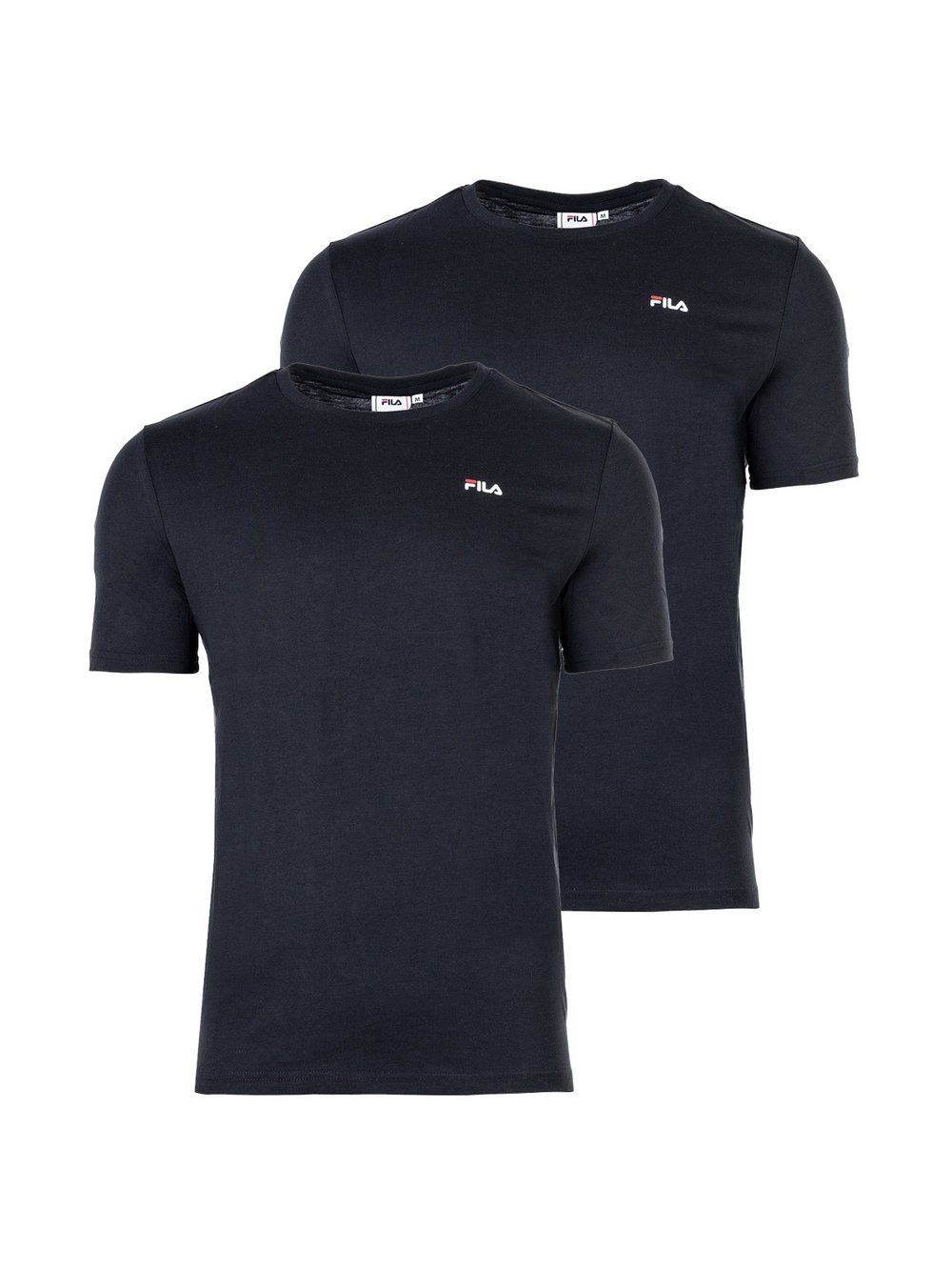 FILA T-Shirt 2er Pack Herren Baumwolle schwarz, S