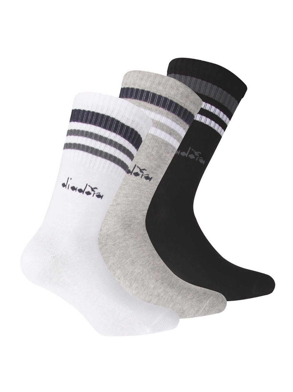 Diadora Socken 3er Pack Damen Baumwolle mehrfarbig gemustert, 43-46