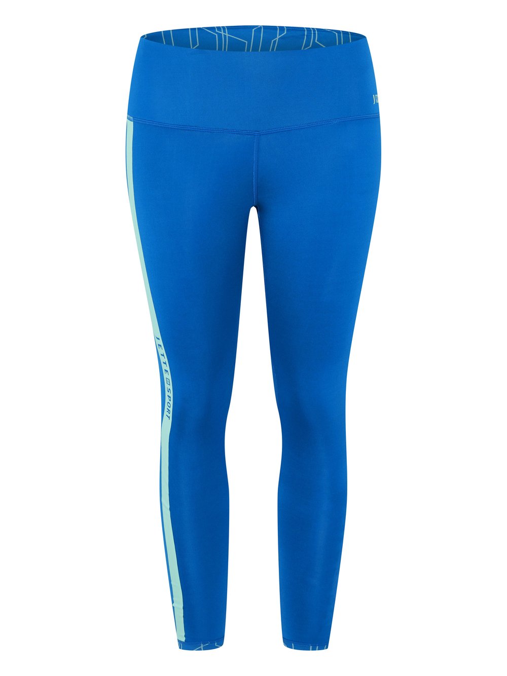 JETTE SPORT Sportleggings Damen blau gemustert, 52-54