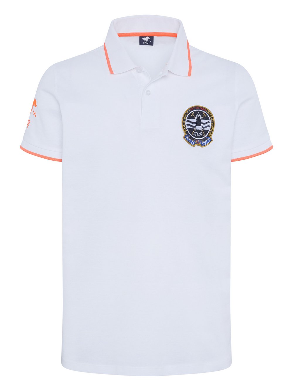 Polo Sylt Poloshirt Herren Baumwolle weiß, M