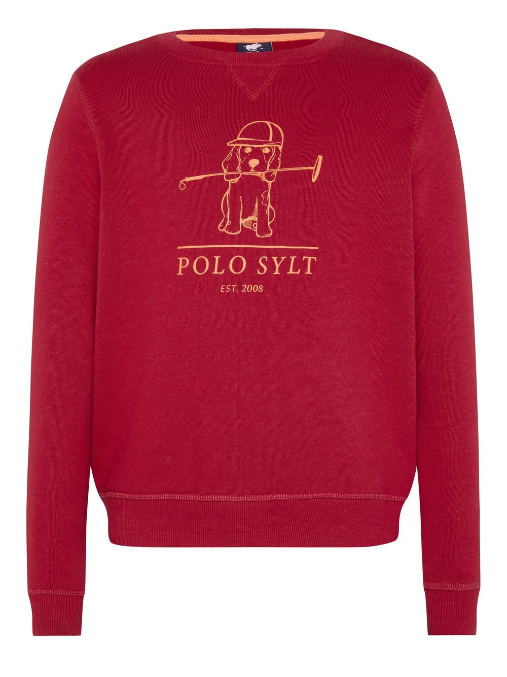 Polo Sylt Sweater Jungen Baumwolle rot bedruckt, 158