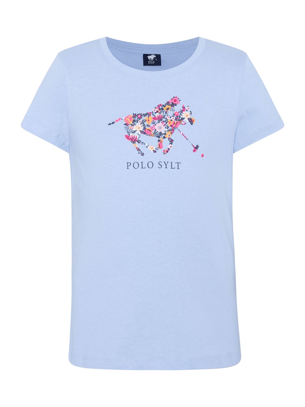 Polo Sylt T-Shirt Mädchen Baumwolle blau bedruckt, 158