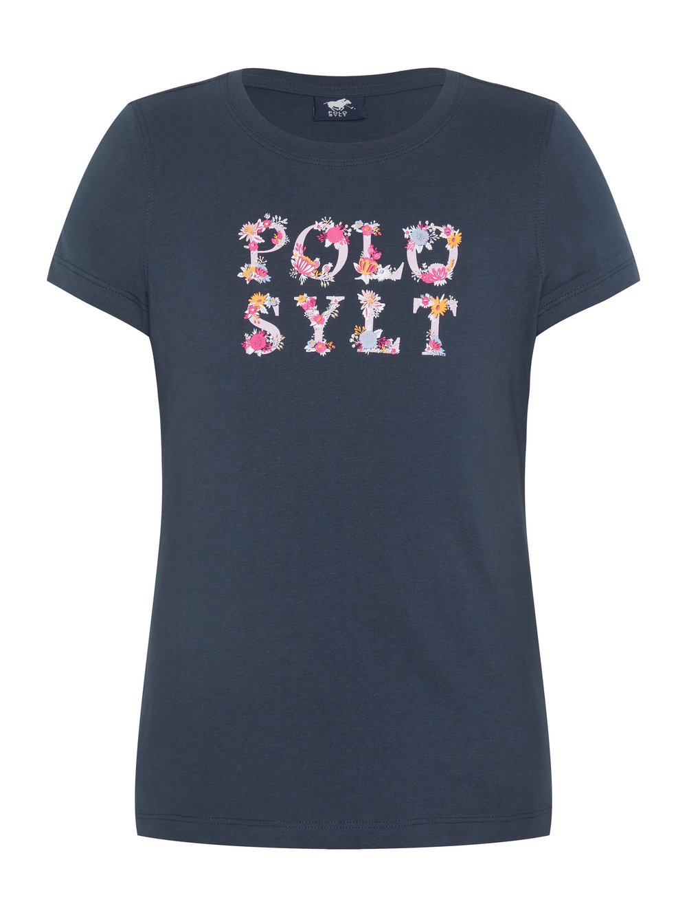 Polo Sylt T-Shirt Mädchen Baumwolle blau bedruckt, 134