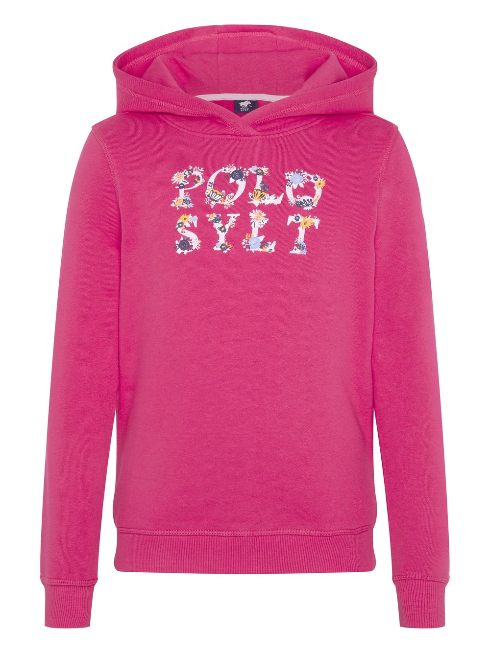 Polo Sylt Hoodie Mädchen Baumwolle pink bedruckt, 122