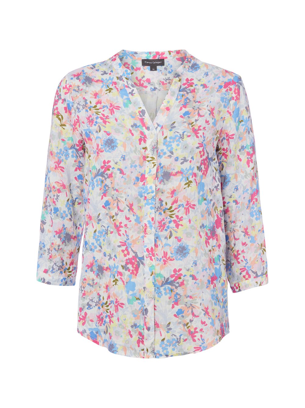 Franco Callegari Leinenbluse Damen mehrfarbig gestreift, 38