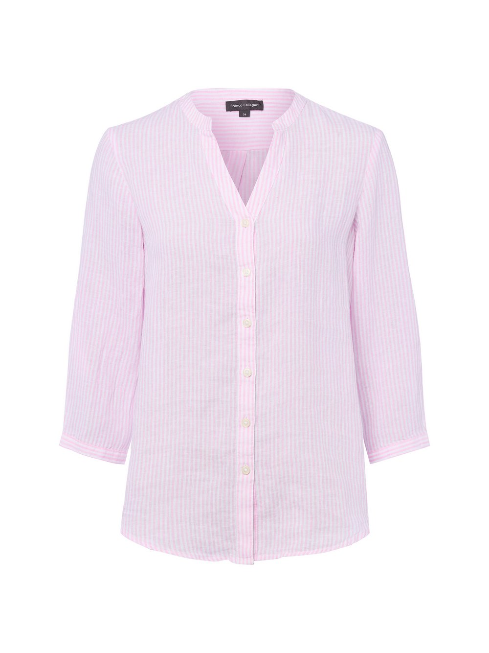 Franco Callegari Leinenbluse Damen rosa gestreift, 42