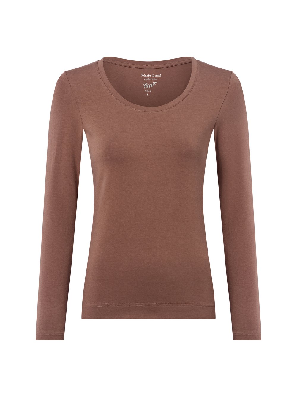 Marie Lund Langarmshirt Damen Jersey braun, S