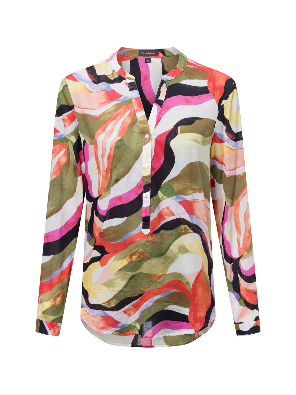 Franco Callegari Bluse Damen Baumwolle mehrfarbig gemustert, 46