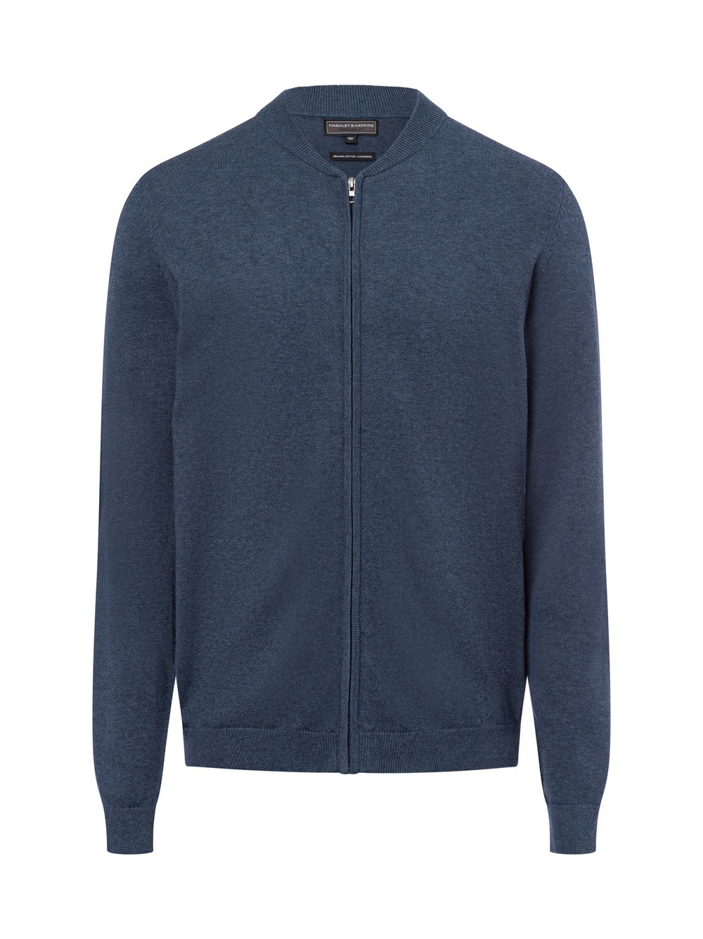 Finshley & Harding Strickjacke mit Cashmere-Anteil Herren Baumwolle blau, M