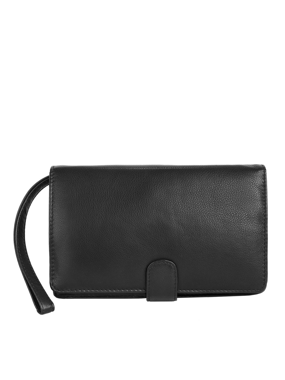 Bodenschatz Handgelenk Tasche Herren Leder schwarz, ONE SIZE