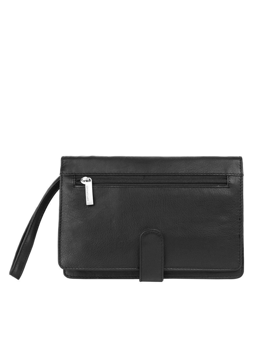 Bodenschatz Handgelenk Tasche Herren Leder schwarz, ONE SIZE