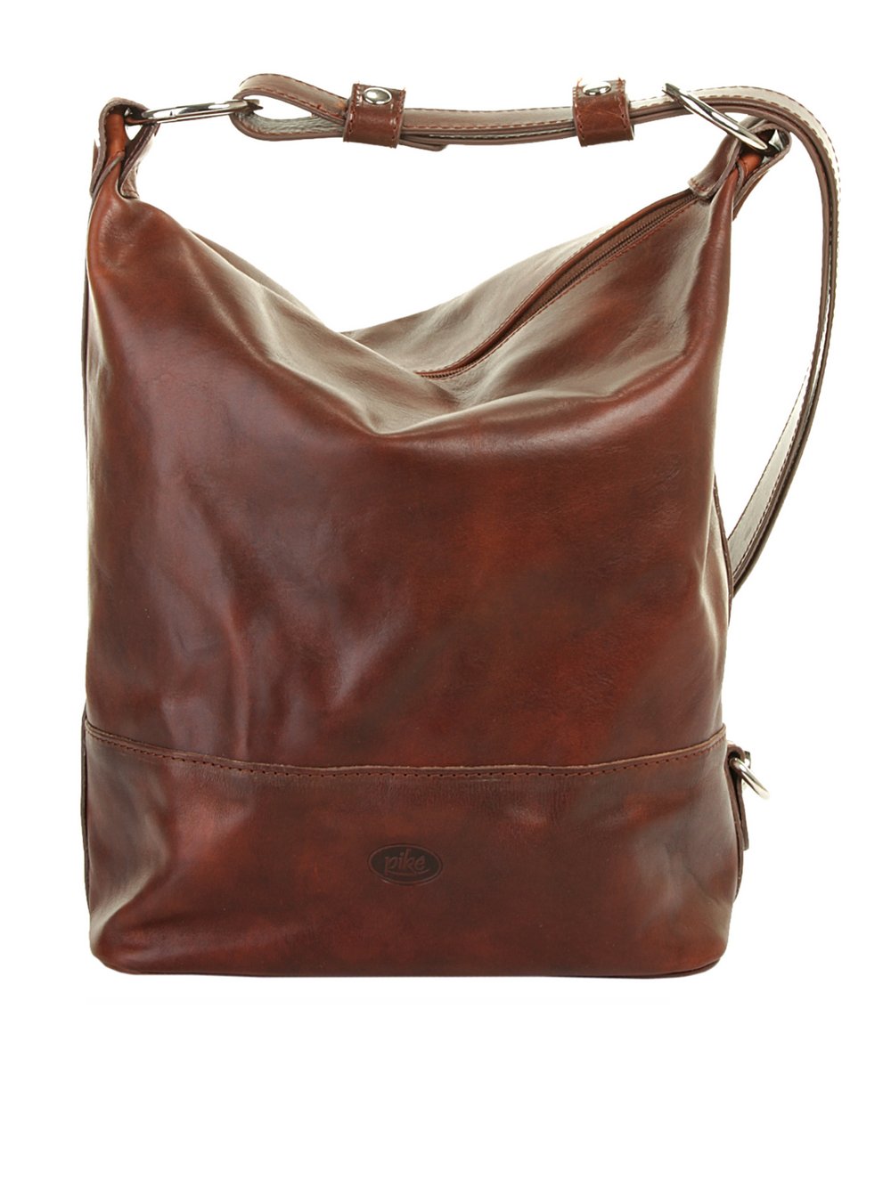 Thumbnail - piké Rucksack-Shopper Damen Leder braun, ONE SIZE