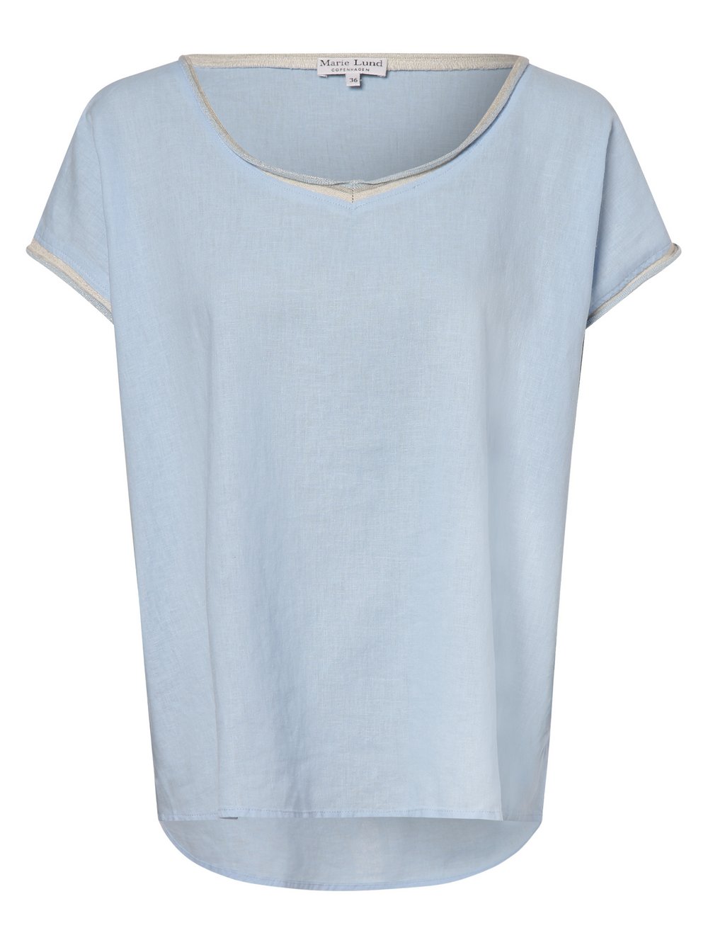 Marie Lund Shirt mit Leinen-Anteil Damen blau, 42