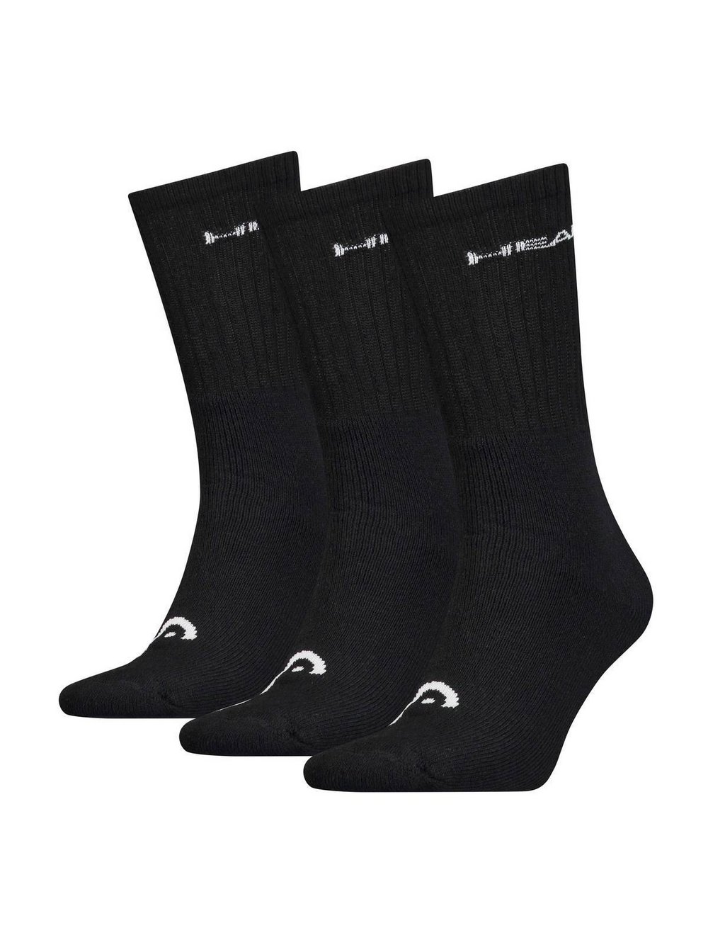 Head Socken 3er Pack Damen Baumwolle schwarz, 39-42