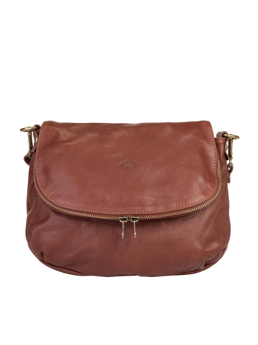 Thumbnail - piké Umhängetasche Damen Leder braun, ONE SIZE