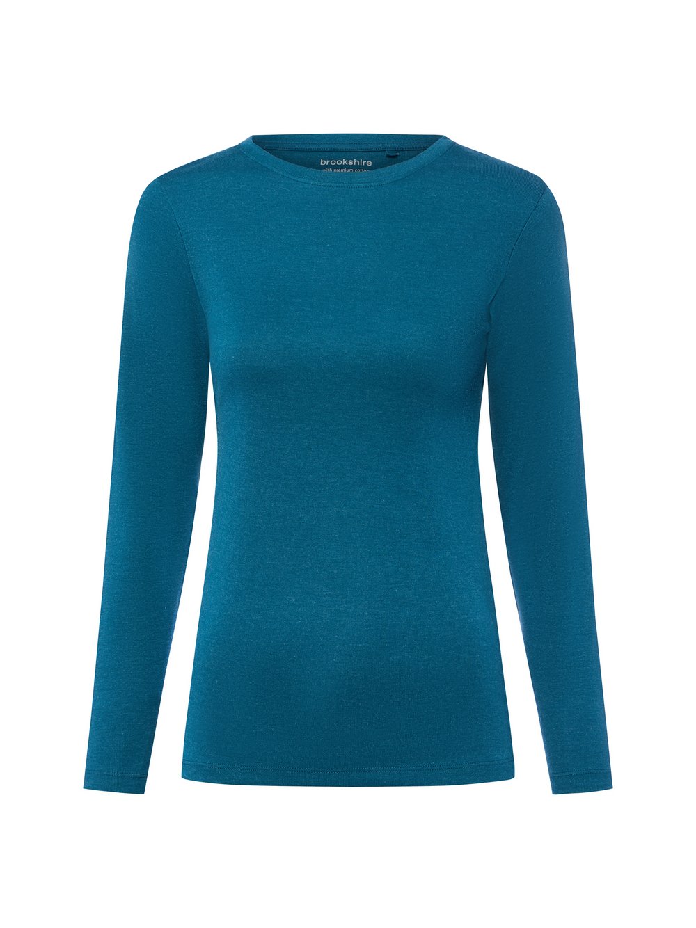 brookshire Langarmshirt Damen Baumwolle blau, M