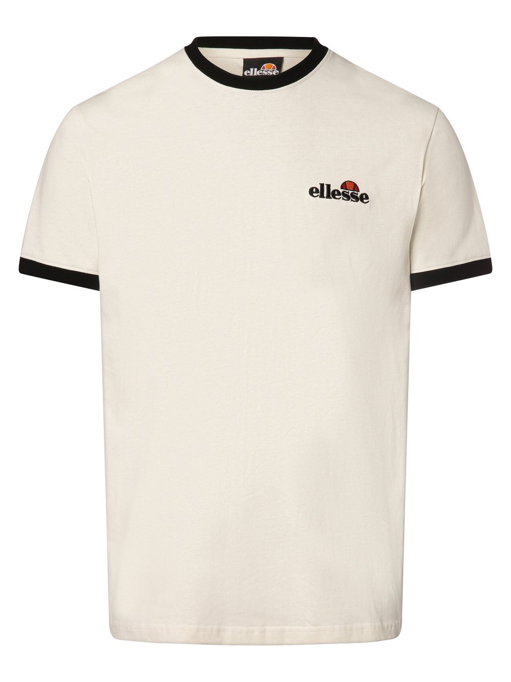 ellesse T-shirt męski Mężczyźni Bawełna beżowy|biały jednolity, XS
