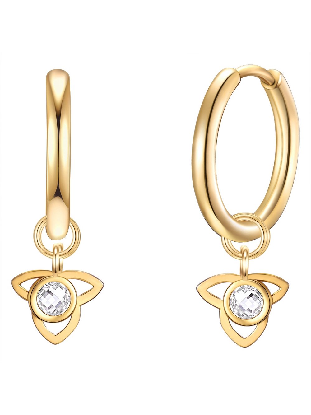 Thumbnail - Eastside Creolen Damen Edelstahl gold, ONE SIZE