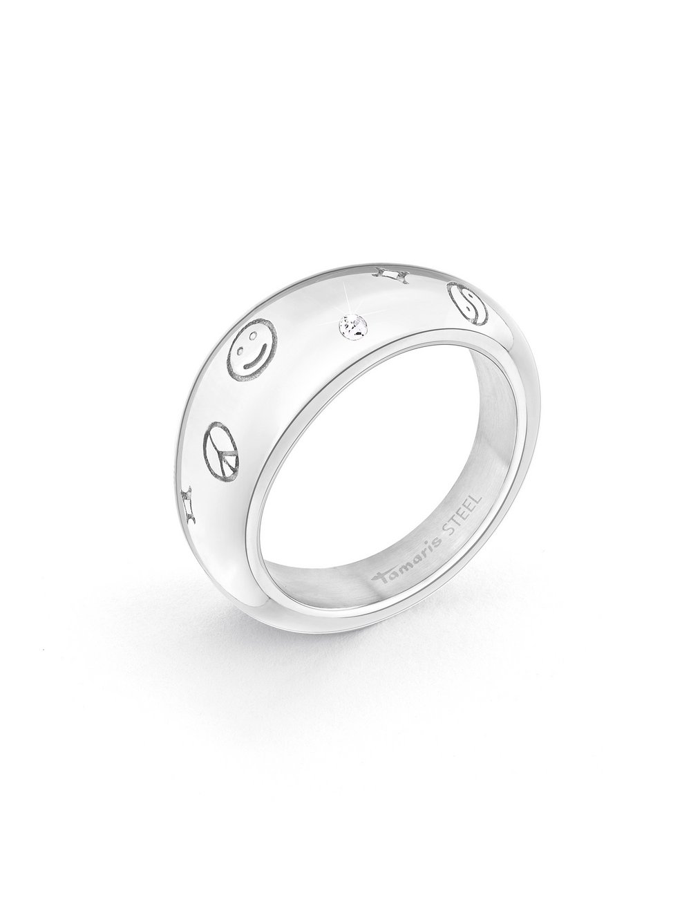 Tamaris Ring Damen Edelstahl silber, 54