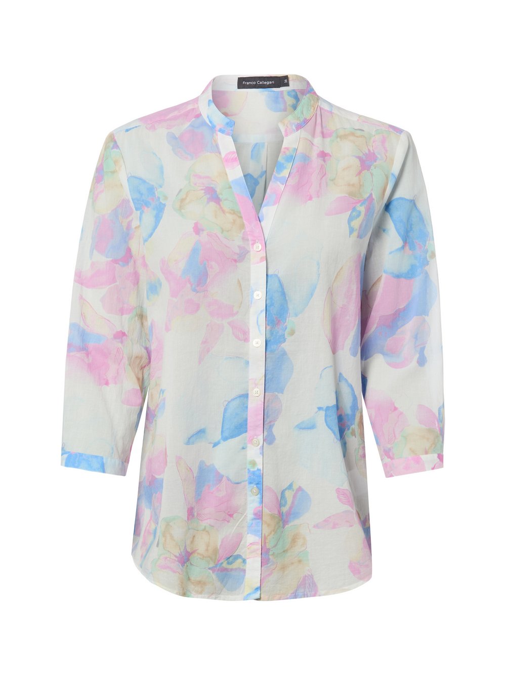 Franco Callegari Tunikabluse Damen Baumwolle mehrfarbig gemustert, 40