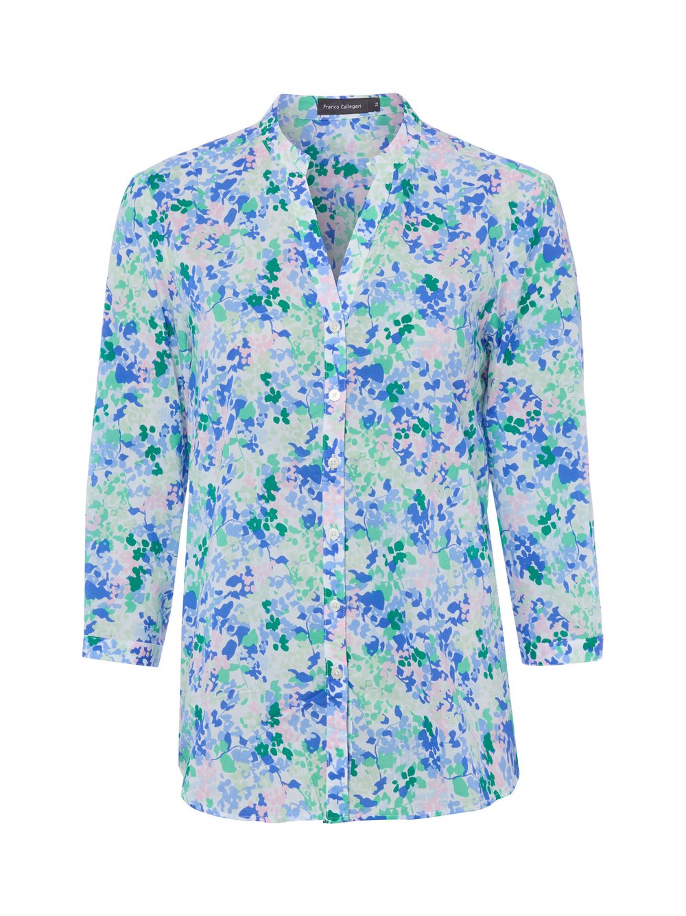 Franco Callegari Tunikabluse Damen Baumwolle mehrfarbig gemustert, 38