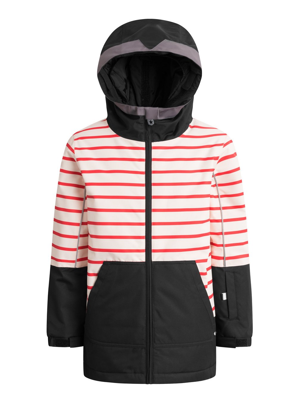 WeeDo Winterjacke Kinder schwarz gestreift, 140