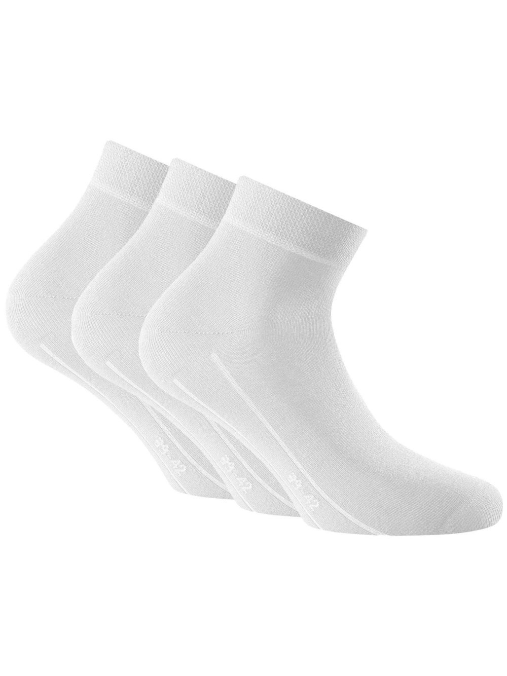 Rohner Socken 3er Pack Damen Baumwolle weiß, 39-42