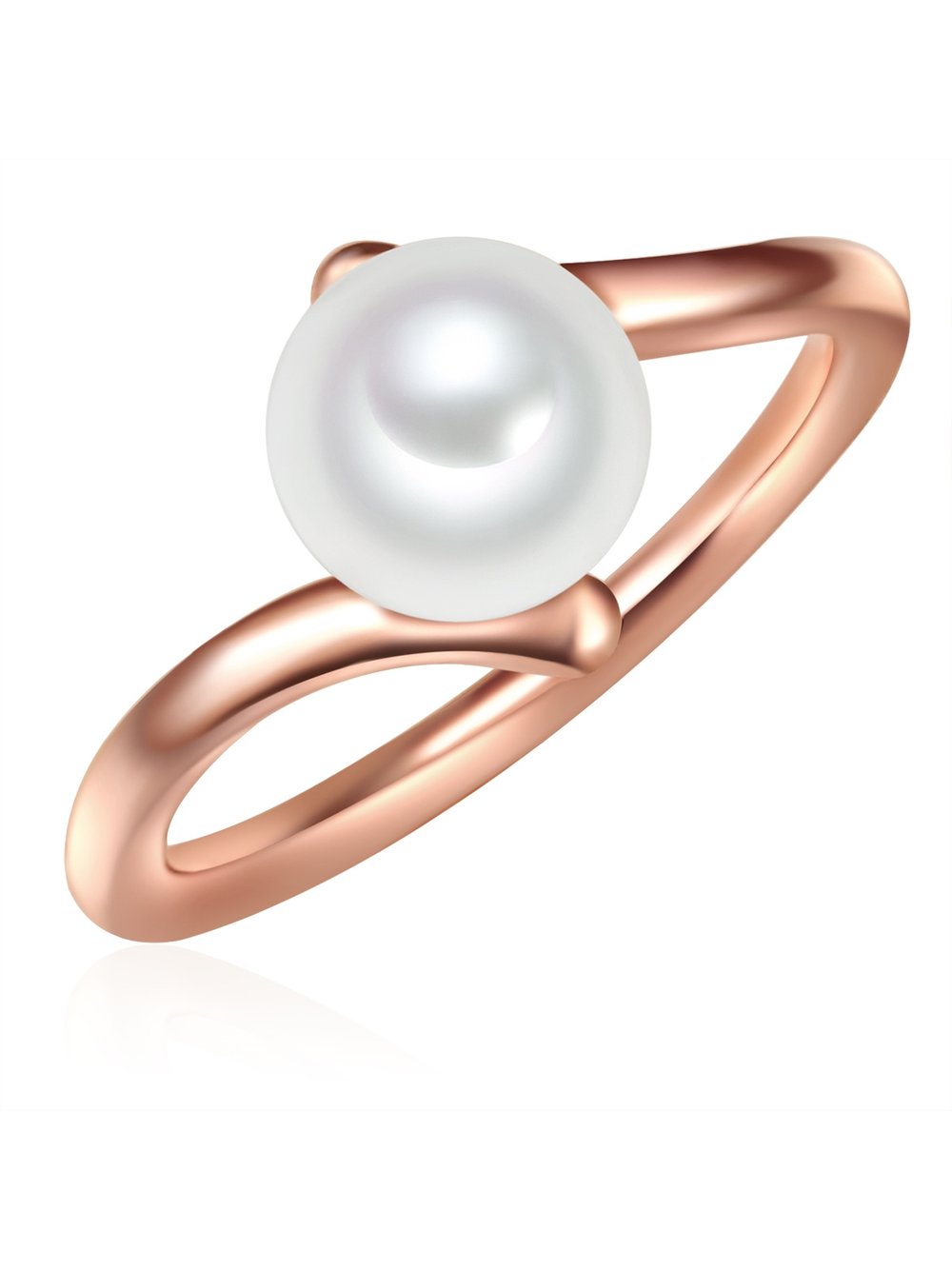 Valero Pearls Ring Damen Sterlingsilber roségold, 60