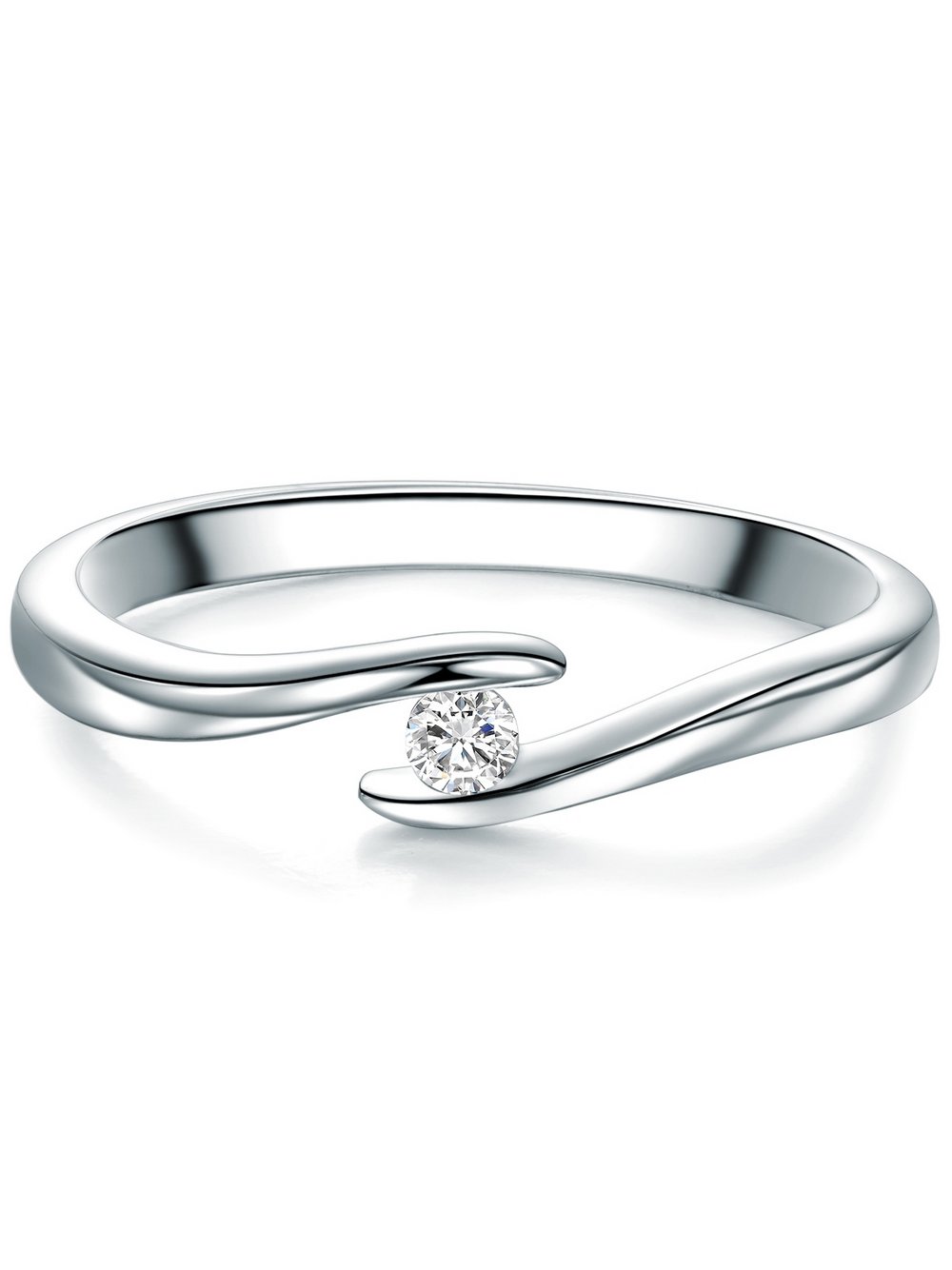 Trilani Ring Damen Sterlingsilber silber, 61