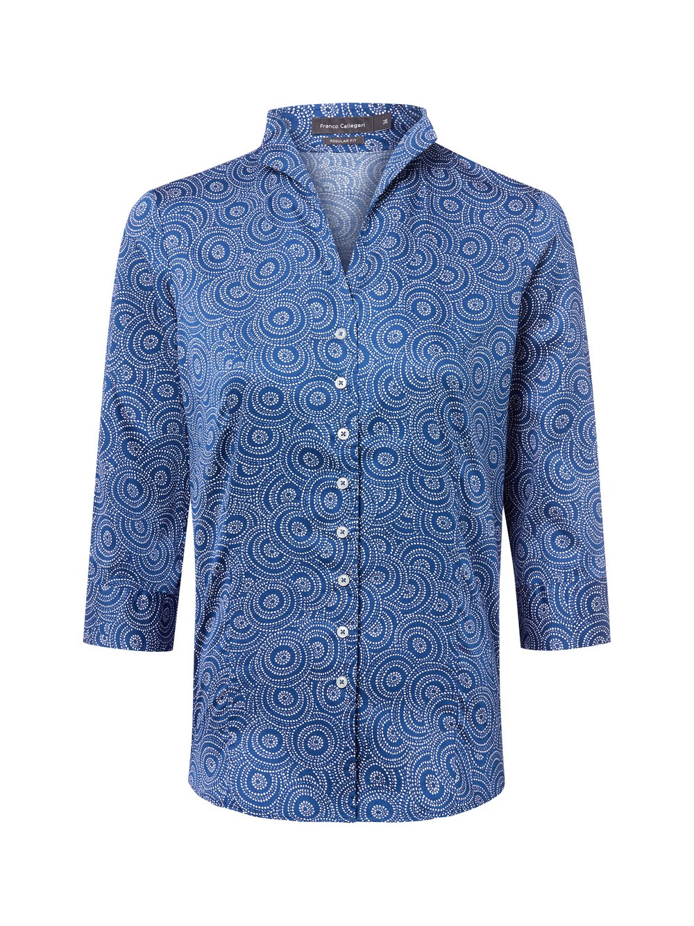 Franco Callegari Bluse Damen Baumwolle mehrfarbig gemustert, 36