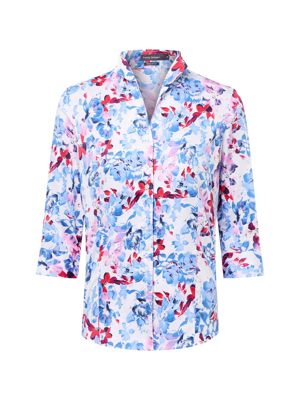 Franco Callegari Bluse Damen Baumwolle mehrfarbig gemustert, 36