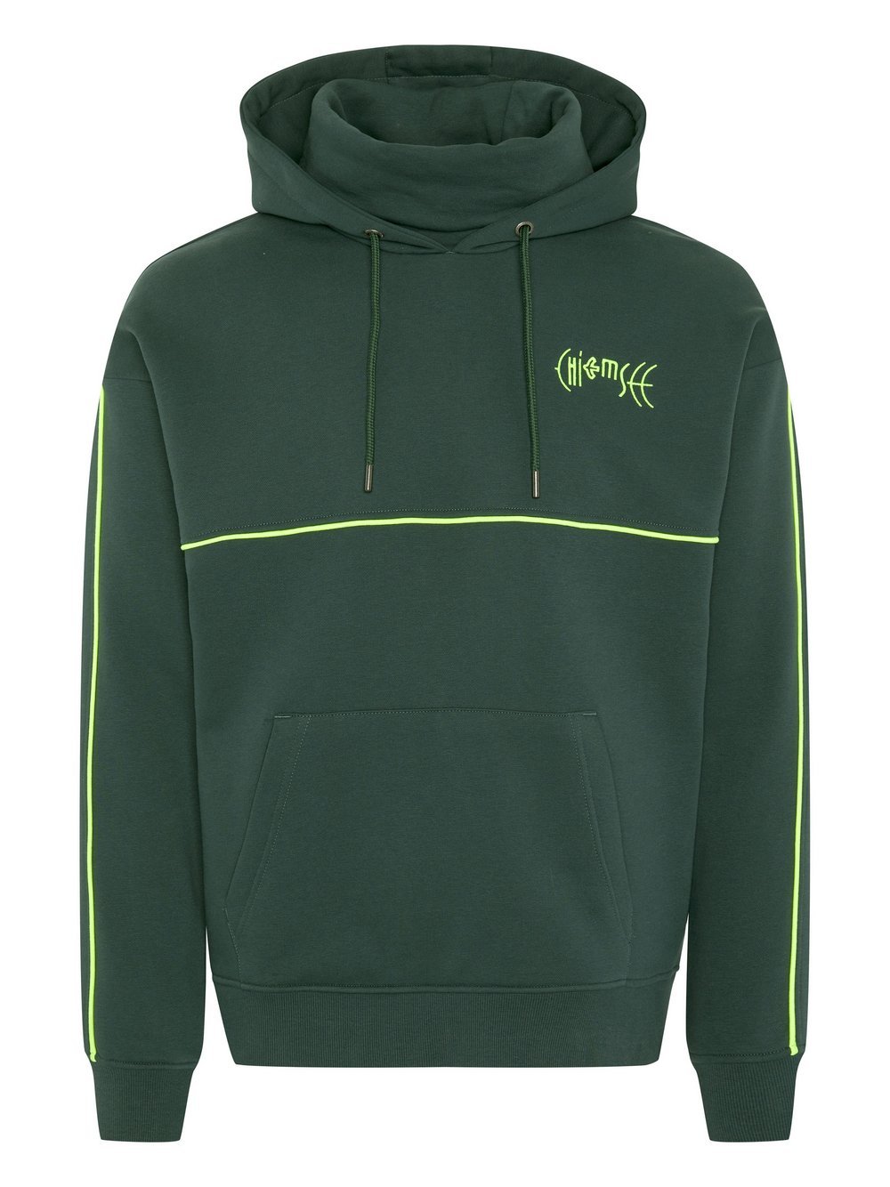 Chiemsee Hoodie Herren Baumwolle grün bedruckt, XXXL