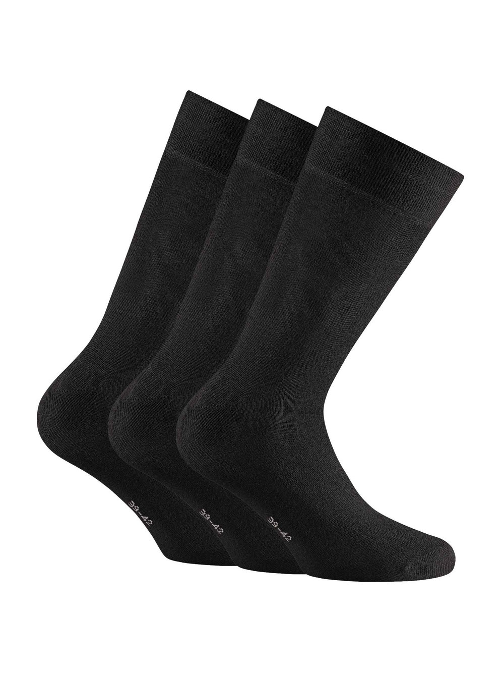 Rohner Socken 3er Pack Damen Wolle schwarz, 47-50