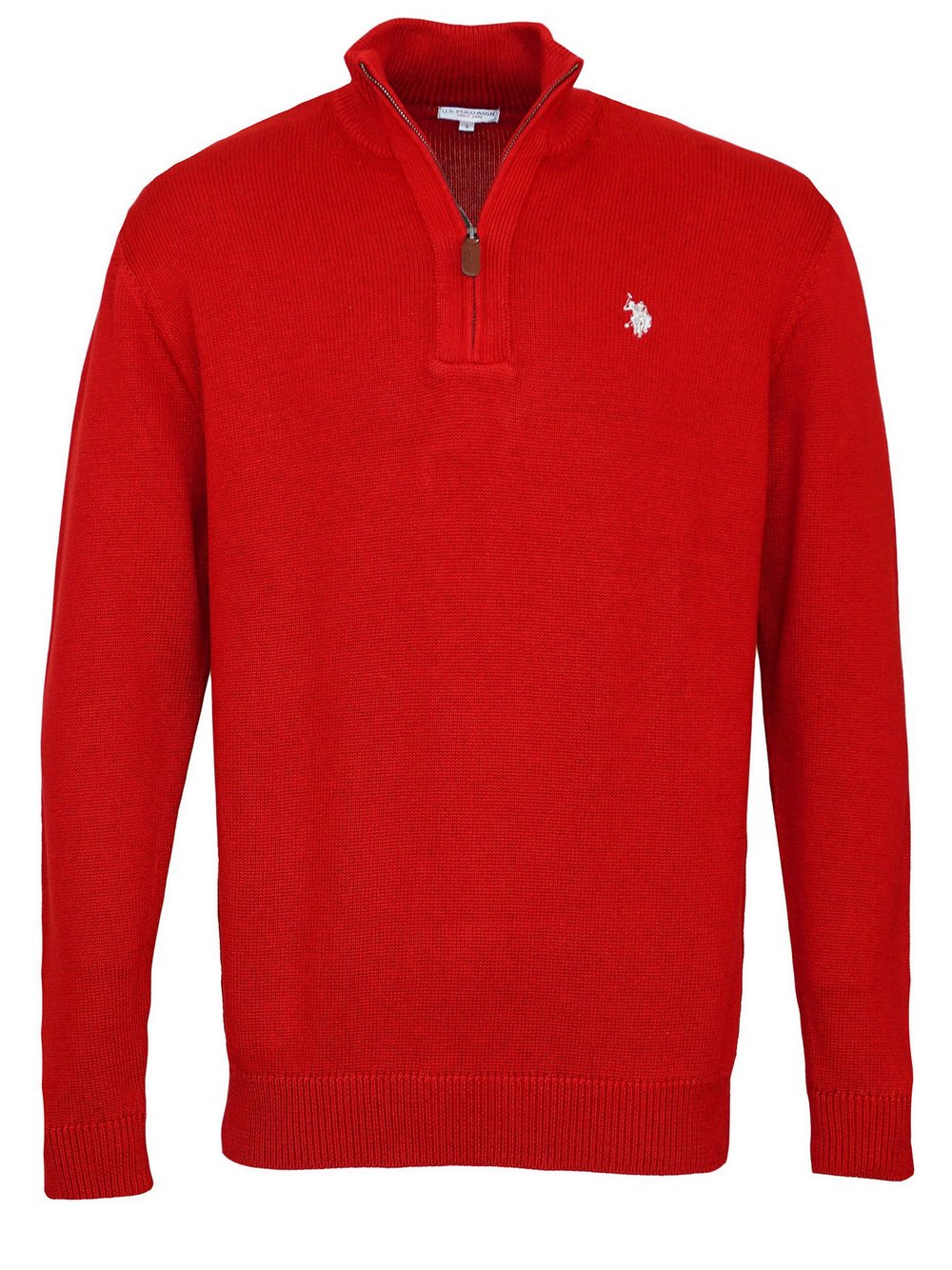 U.S. Polo Assn. Troyer Half Zip Herren Baumwolle rot, XXXL