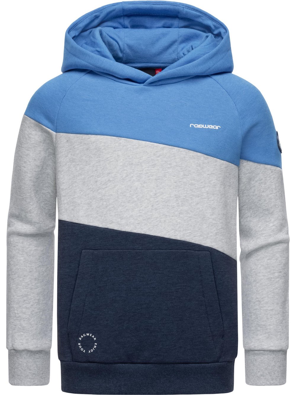 Ragwear Kapuzenpullover Jungen Baumwolle blau gestreift, 134