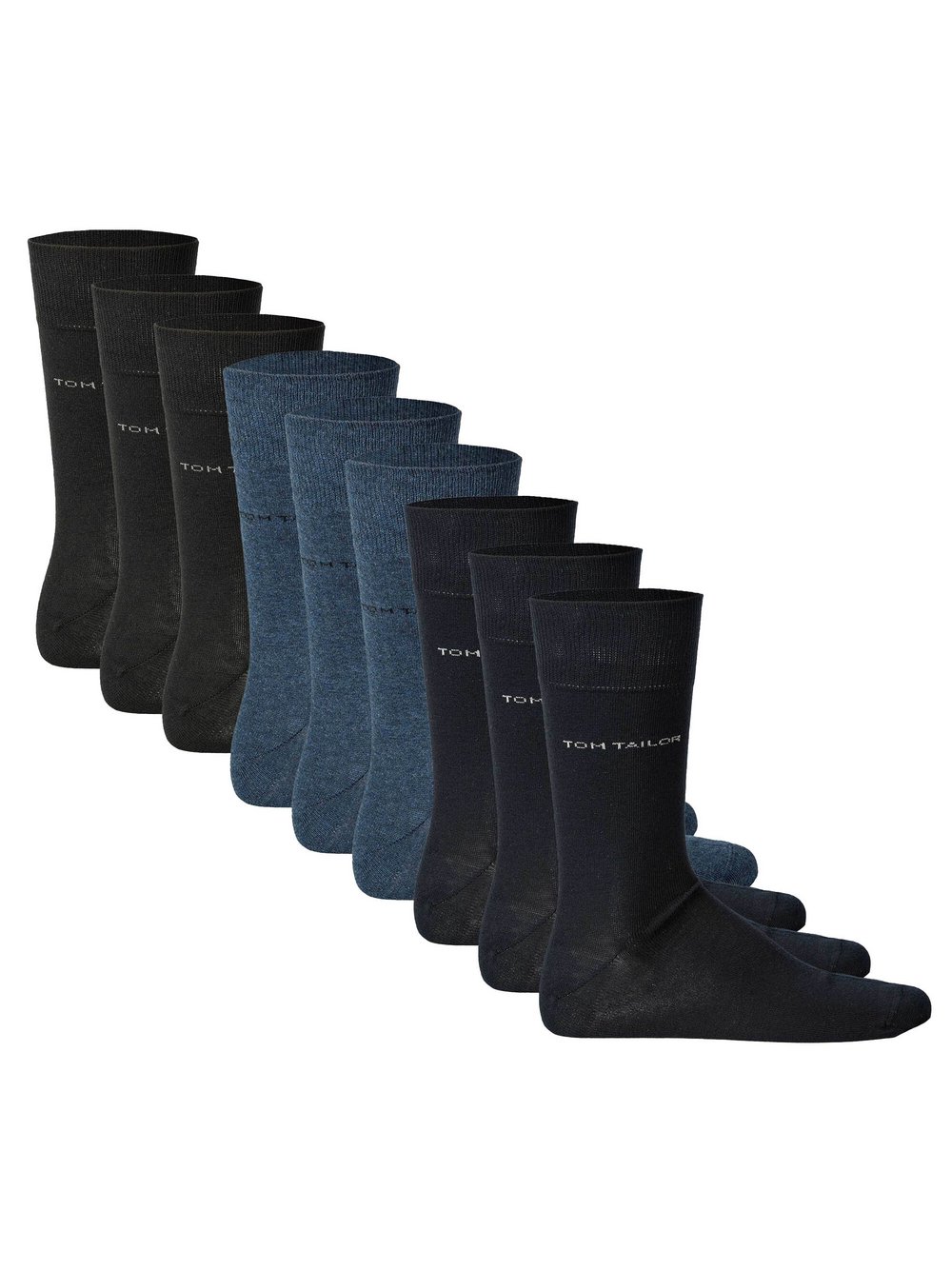 Tom Tailor Socken 9er Pack Herren Baumwolle mehrfarbig, 39-42