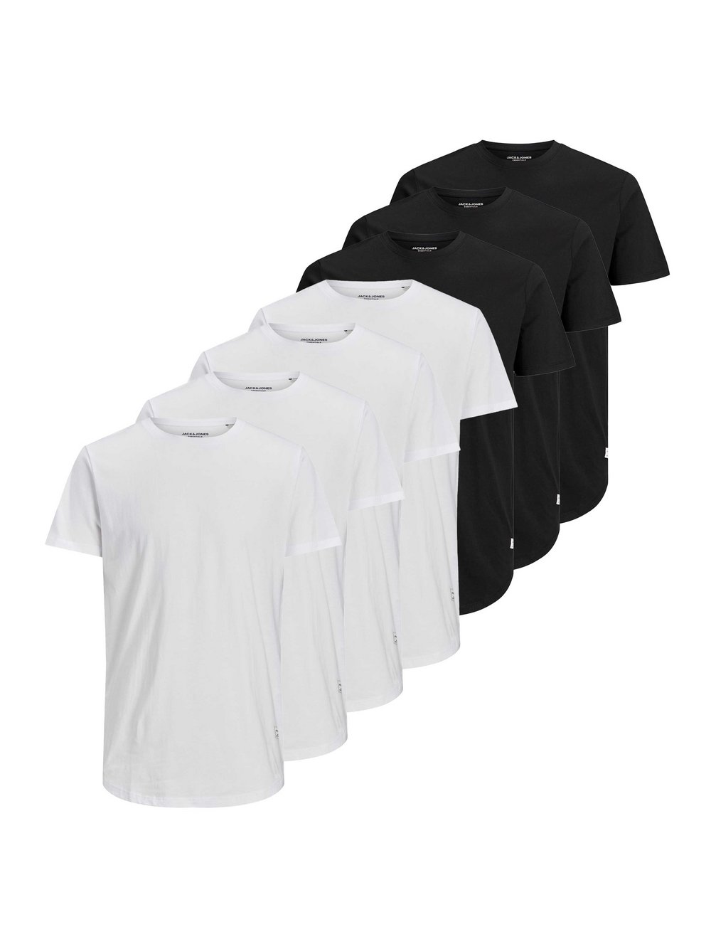 Jack & Jones T-Shirt 7er Pack Herren Baumwolle mehrfarbig, S