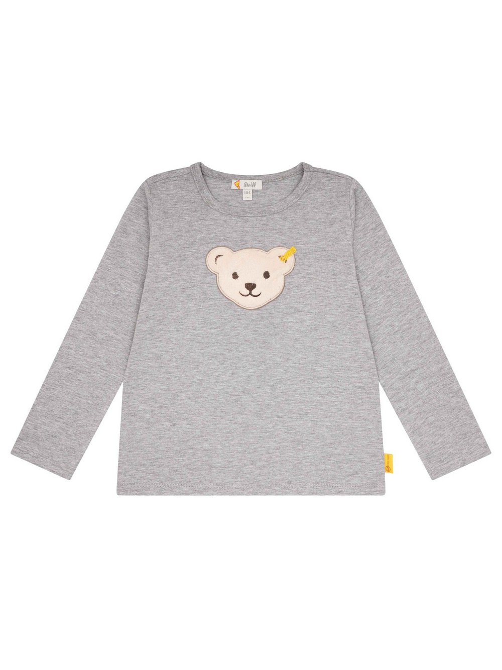 Steiff Longsleeve 1er Pack Kinder Baumwolle grau, 92