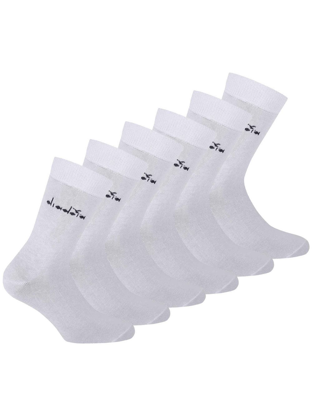 Diadora Socken 6er Pack Damen Baumwolle weiß gemustert, 43-46